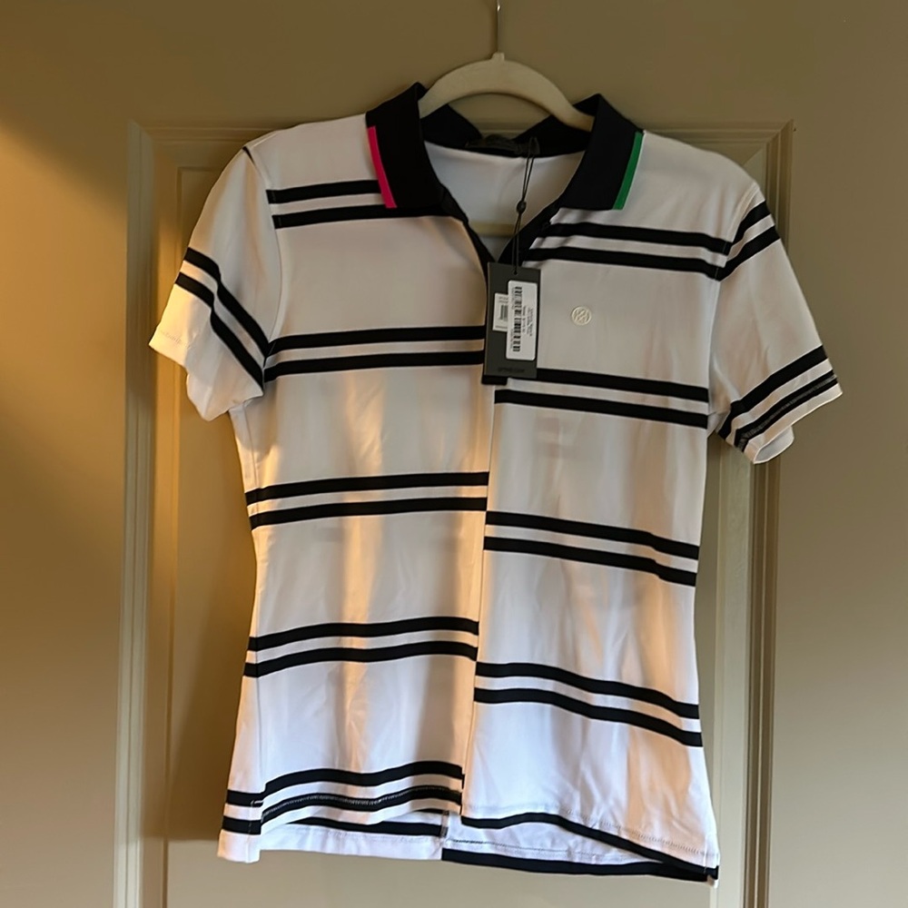 Navy and white G/Fore gold top